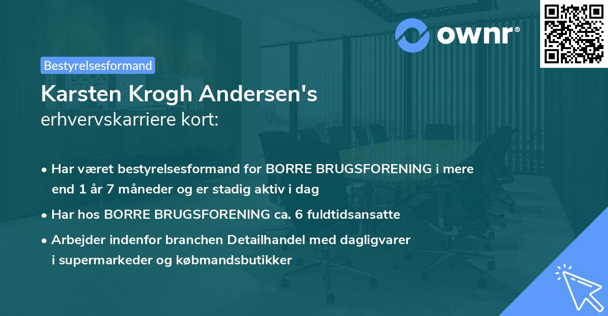 Karsten Krogh Andersen's erhvervskarriere kort