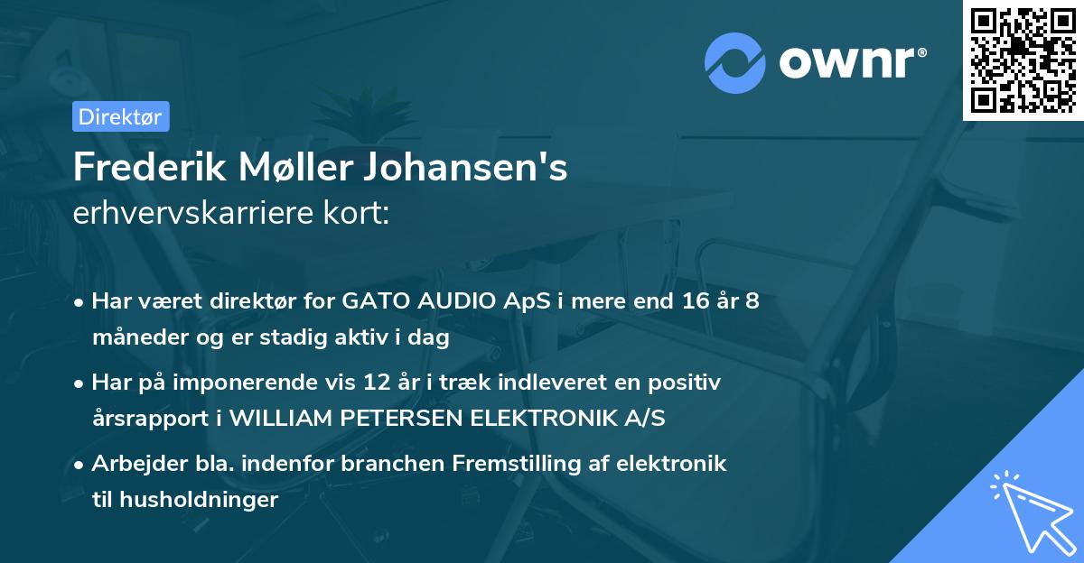 Frederik Møller Johansen's erhvervskarriere kort