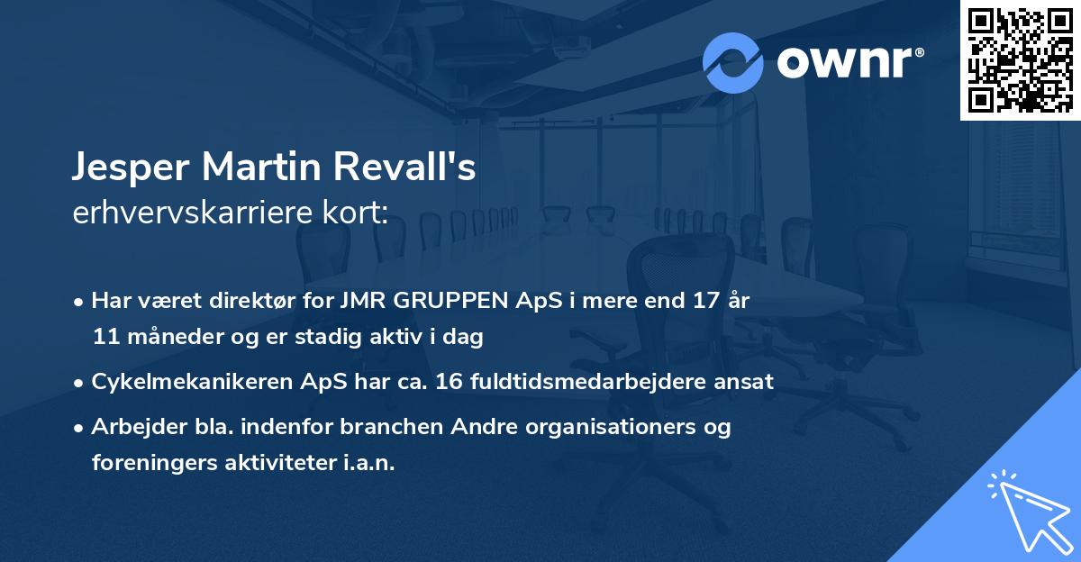 Jesper Martin Revall's erhvervskarriere kort
