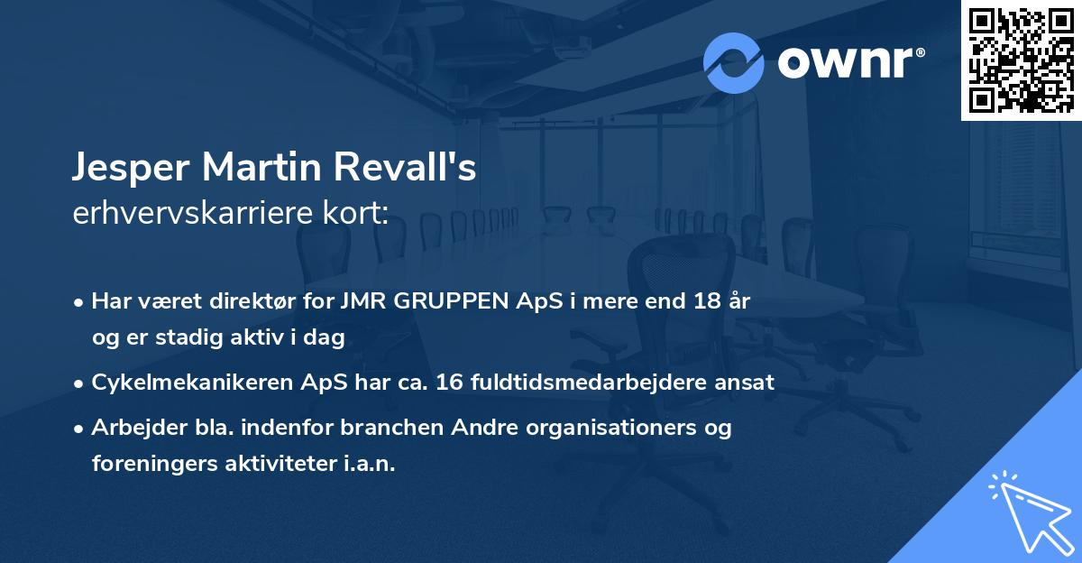 Jesper Martin Revall's erhvervskarriere kort
