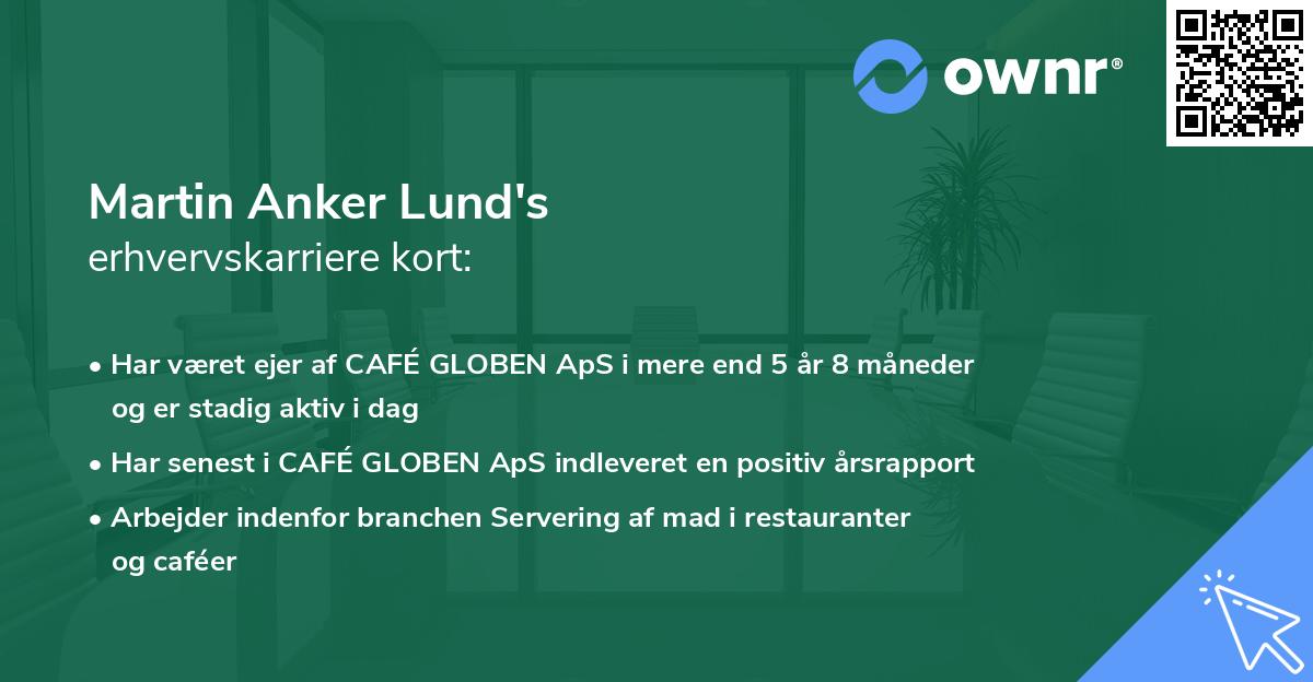 Martin Anker Lund's erhvervskarriere kort