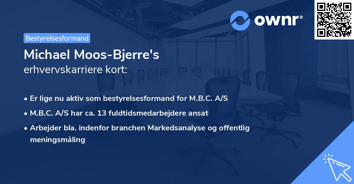 Michael Moos-Bjerre's erhvervskarriere kort
