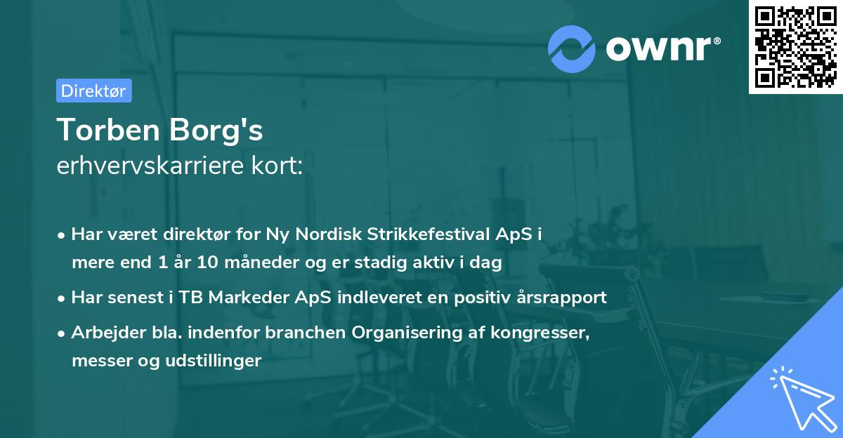 Torben Borg's erhvervskarriere kort