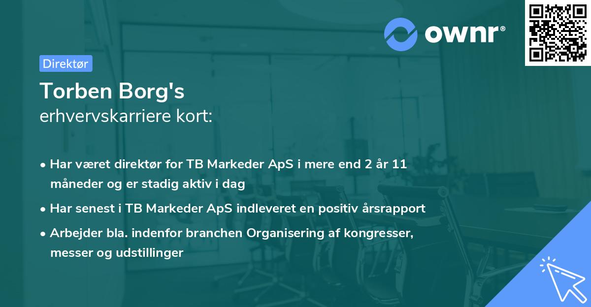 Torben Borg's erhvervskarriere kort