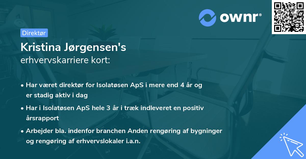 Kristina Jørgensen's erhvervskarriere kort