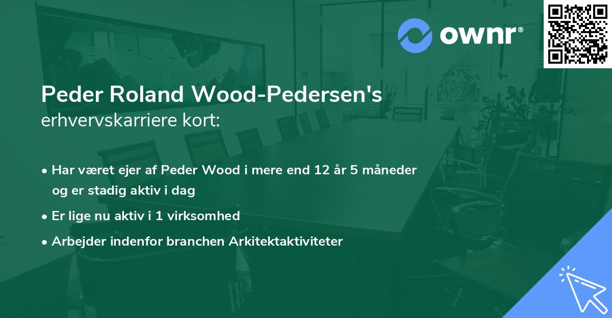 Peder Roland Wood-Pedersen's erhvervskarriere kort