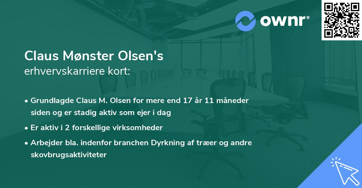 Claus Mønster Olsen's erhvervskarriere kort