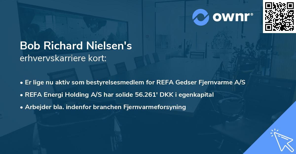 Bob Richard Nielsen's erhvervskarriere kort