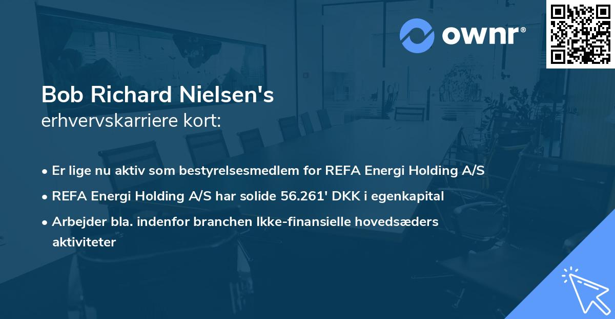 Bob Richard Nielsen's erhvervskarriere kort