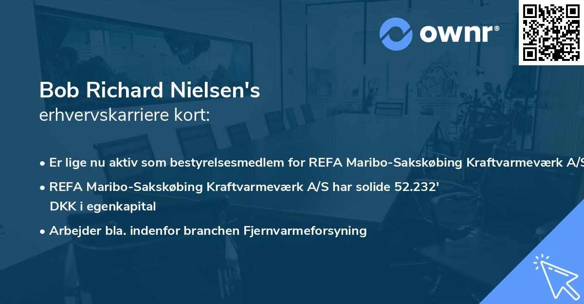 Bob Richard Nielsen's erhvervskarriere kort