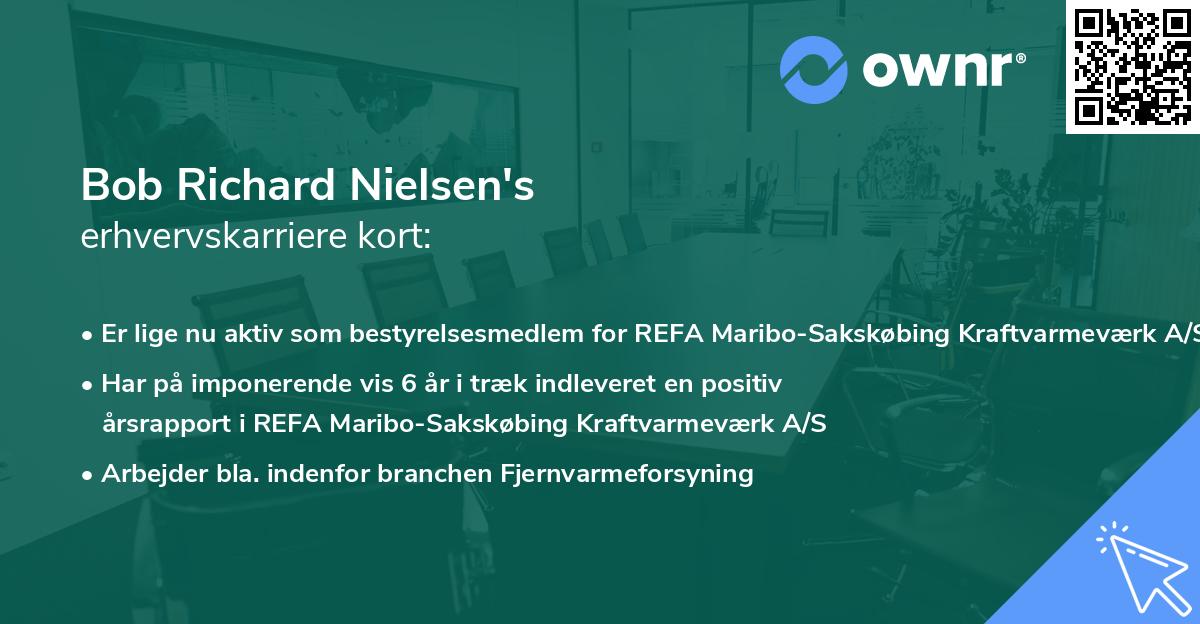Bob Richard Nielsen's erhvervskarriere kort