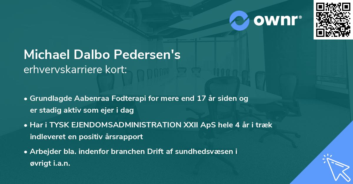 Michael Dalbo Pedersen's erhvervskarriere kort