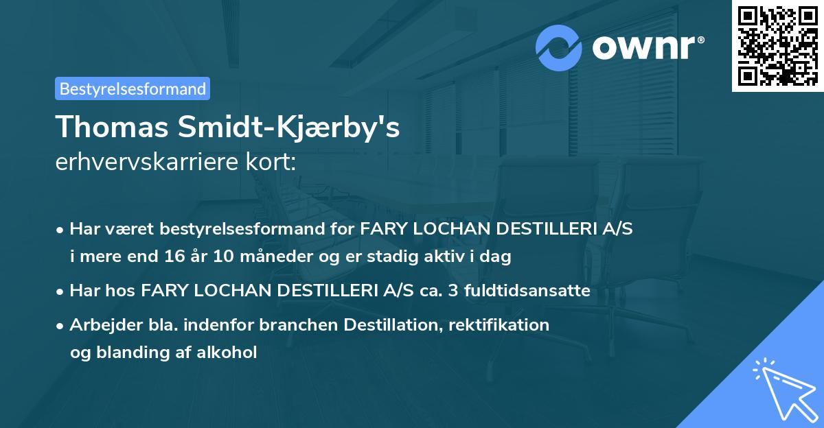 Thomas Smidt-Kjærby's erhvervskarriere kort