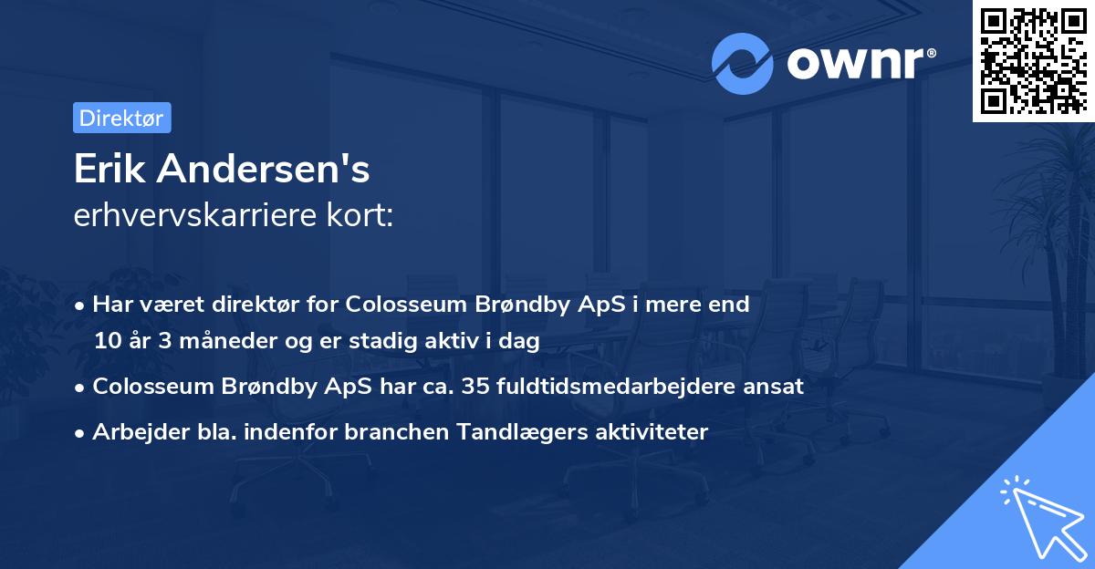 Erik Andersen's erhvervskarriere kort