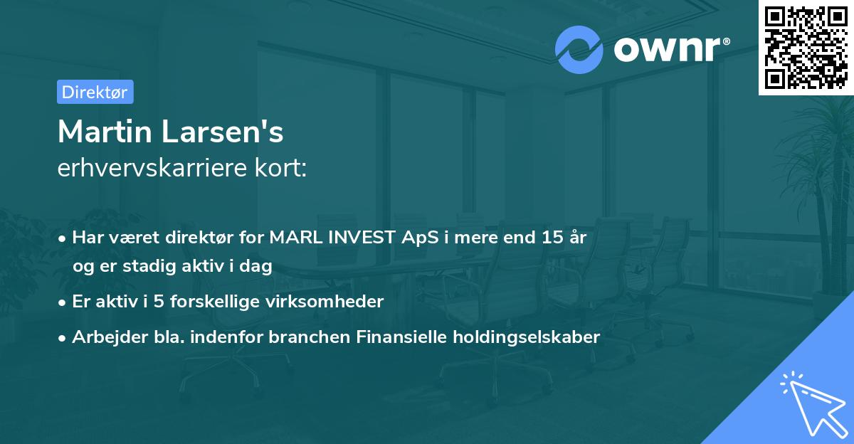 Martin Larsen's erhvervskarriere kort