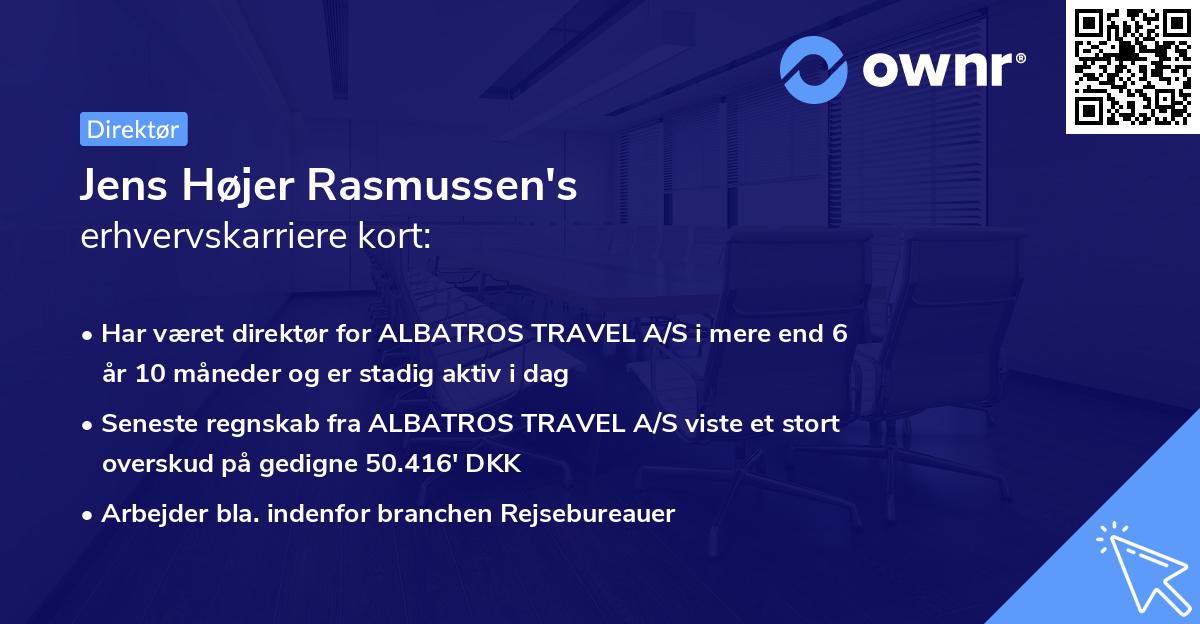 Jens Højer Rasmussen's erhvervskarriere kort