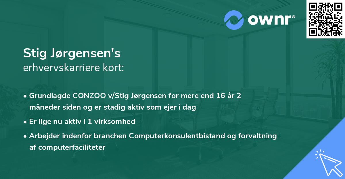 Stig Jørgensen's erhvervskarriere kort