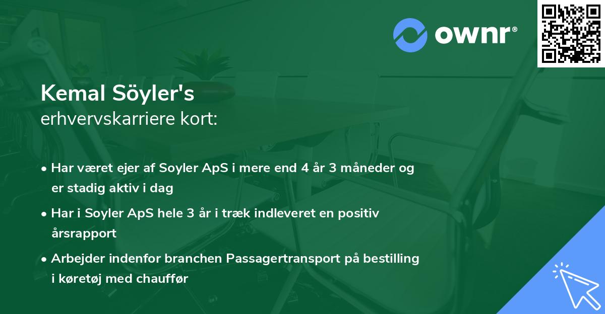 Kemal Söyler's erhvervskarriere kort