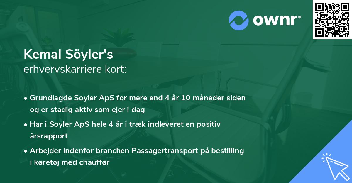 Kemal Söyler's erhvervskarriere kort