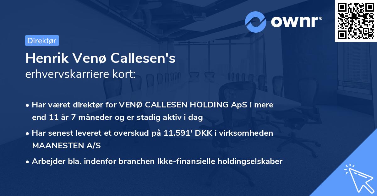 Henrik Venø Callesen's erhvervskarriere kort