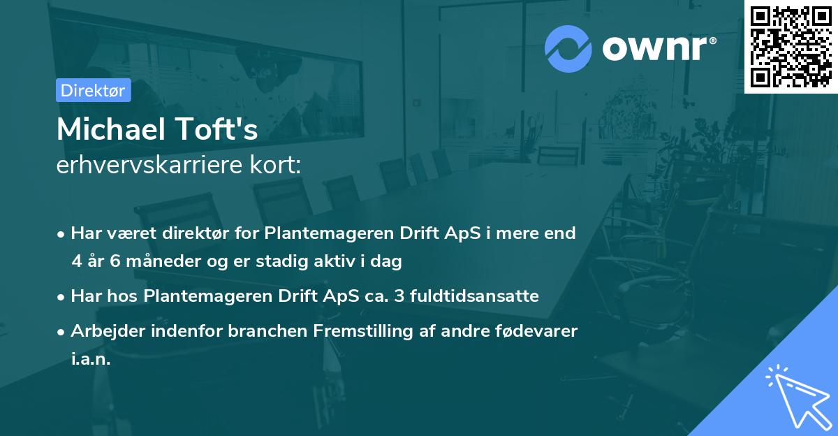 Michael Toft's erhvervskarriere kort