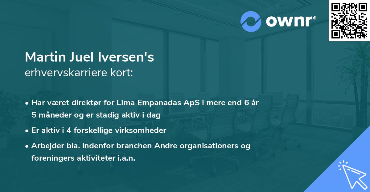 Martin Juel Iversen's erhvervskarriere kort