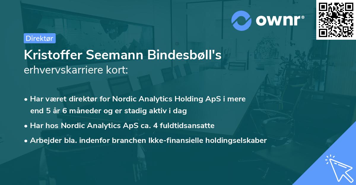 Kristoffer Seemann Bindesbøll's erhvervskarriere kort