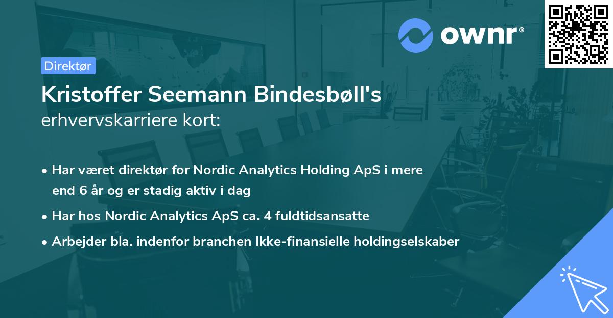 Kristoffer Seemann Bindesbøll's erhvervskarriere kort