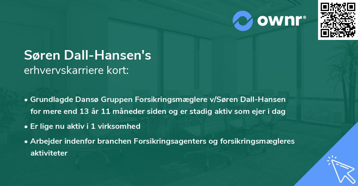 Søren Dall-Hansen's erhvervskarriere kort