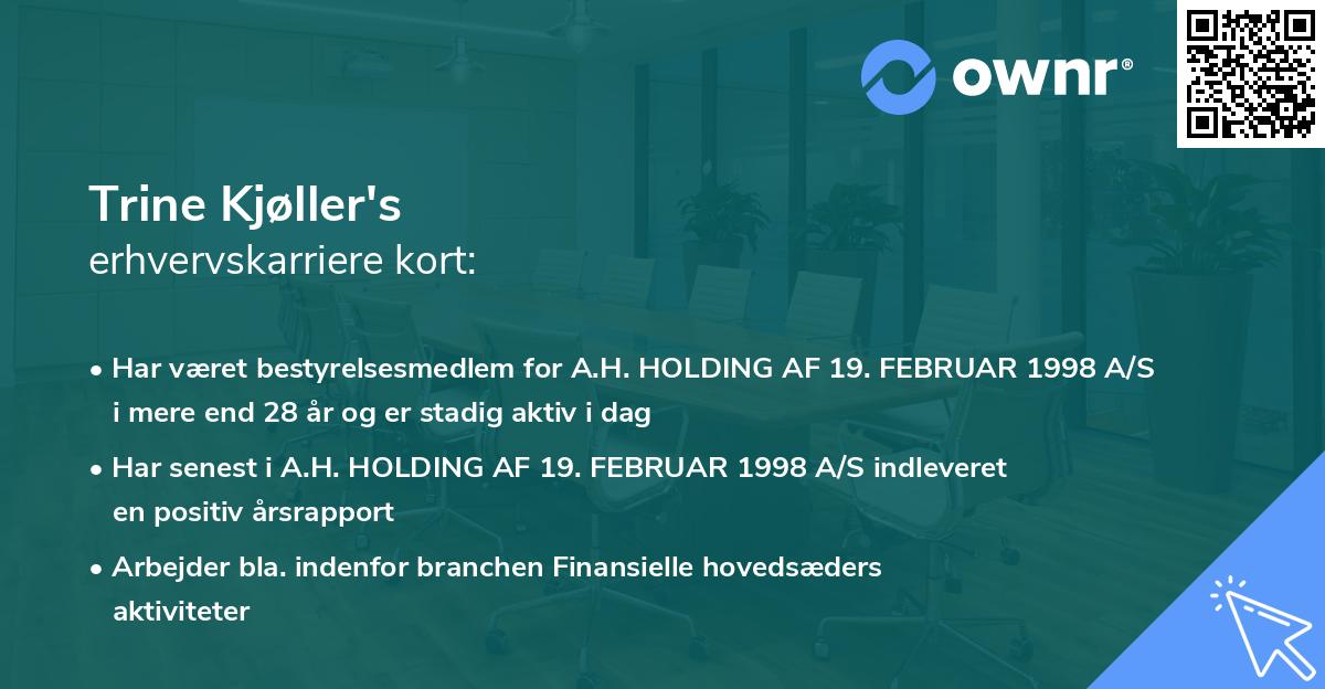 Trine Kjøller's erhvervskarriere kort