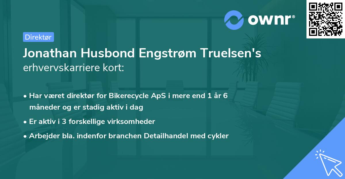 Jonathan Husbond Engstrøm Truelsen's erhvervskarriere kort