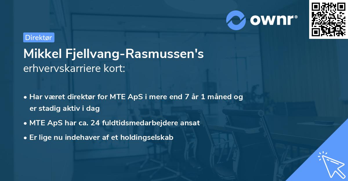 Mikkel Fjellvang-Rasmussen's erhvervskarriere kort