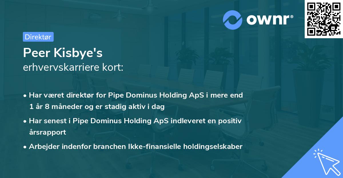 Peer Kisbye's erhvervskarriere kort