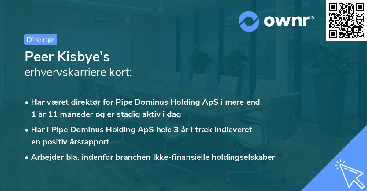 Peer Kisbye's erhvervskarriere kort
