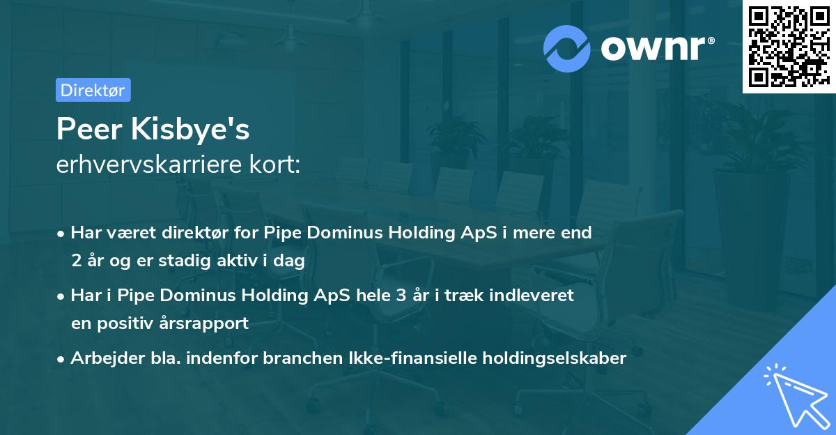 Peer Kisbye's erhvervskarriere kort