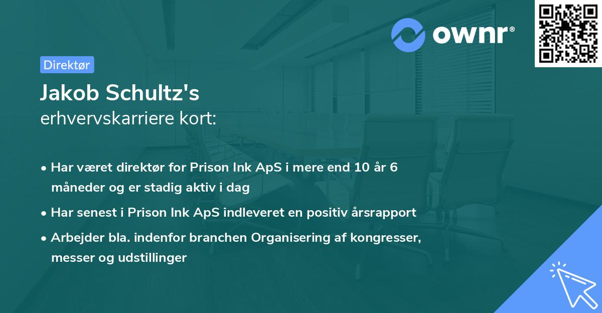 Jakob Schultz's erhvervskarriere kort