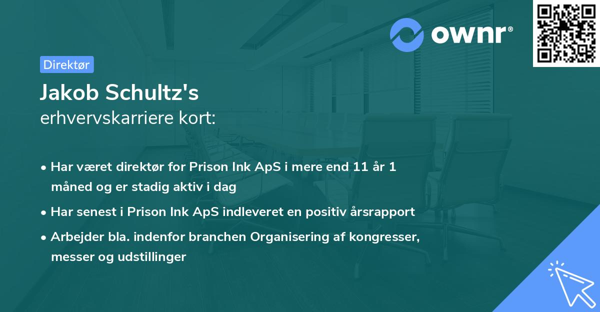 Jakob Schultz's erhvervskarriere kort