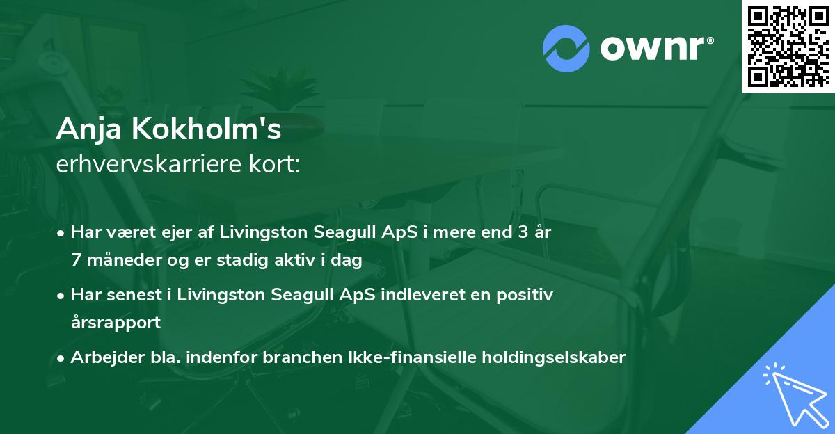 Anja Kokholm's erhvervskarriere kort