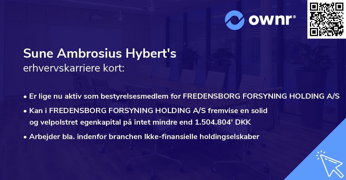 Sune Ambrosius Hybert's erhvervskarriere kort