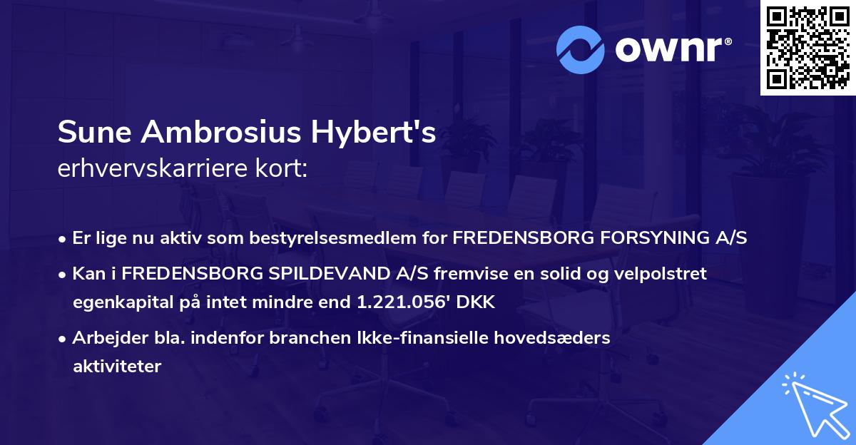 Sune Ambrosius Hybert's erhvervskarriere kort