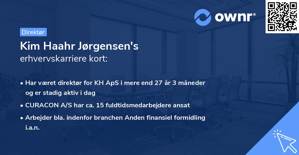 Kim Haahr Jørgensen's erhvervskarriere kort