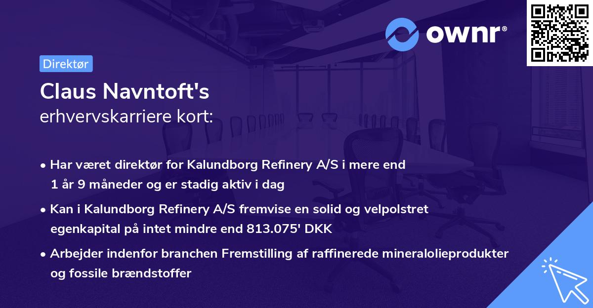 Claus Navntoft's erhvervskarriere kort