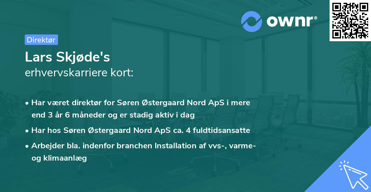 Lars Skjøde's erhvervskarriere kort