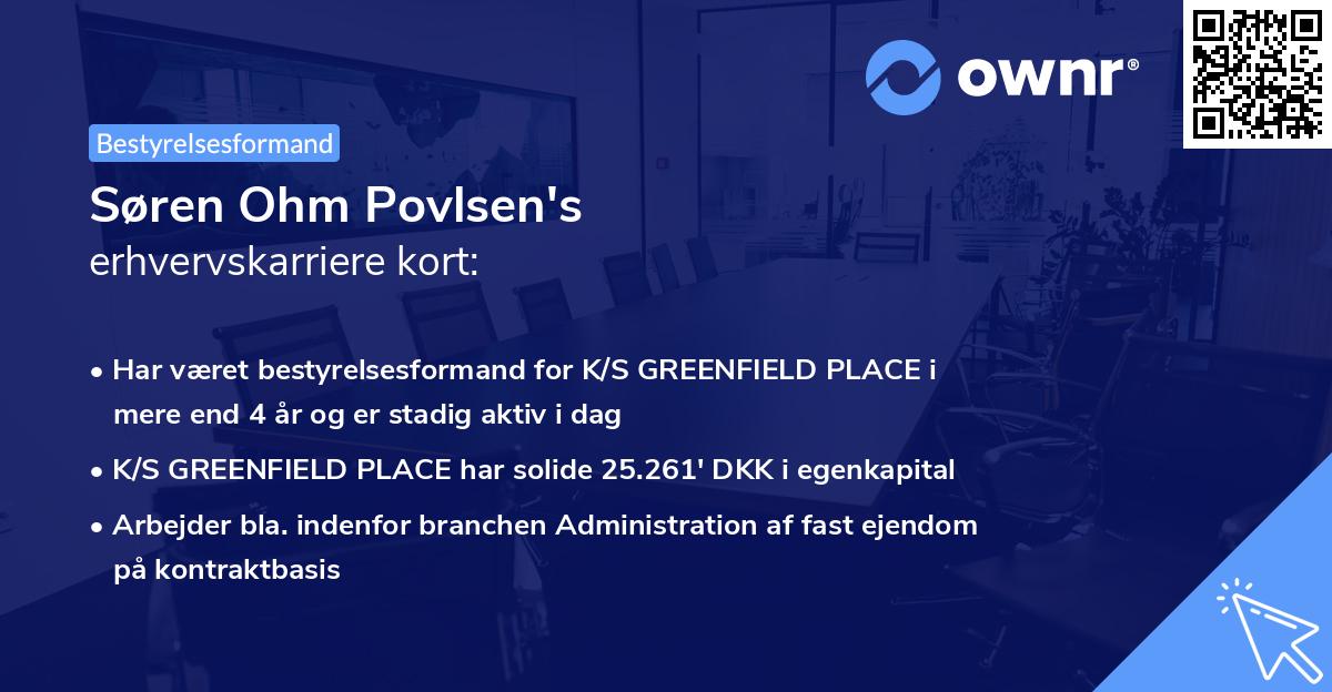 Søren Ohm Povlsen's erhvervskarriere kort