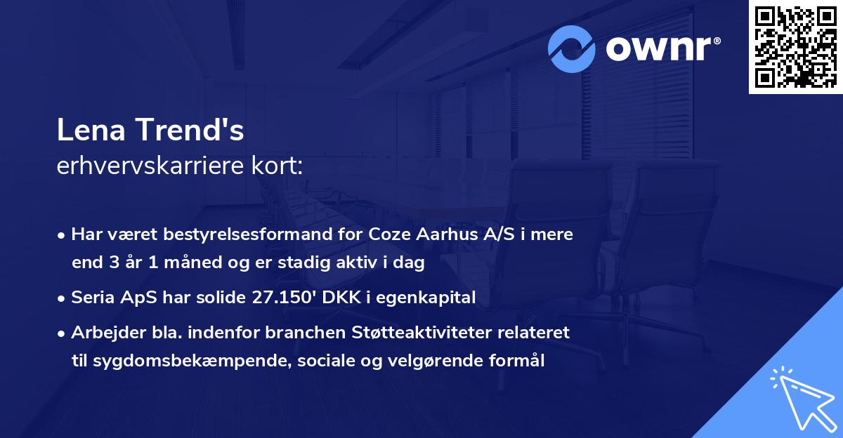 Lena Trend's erhvervskarriere kort