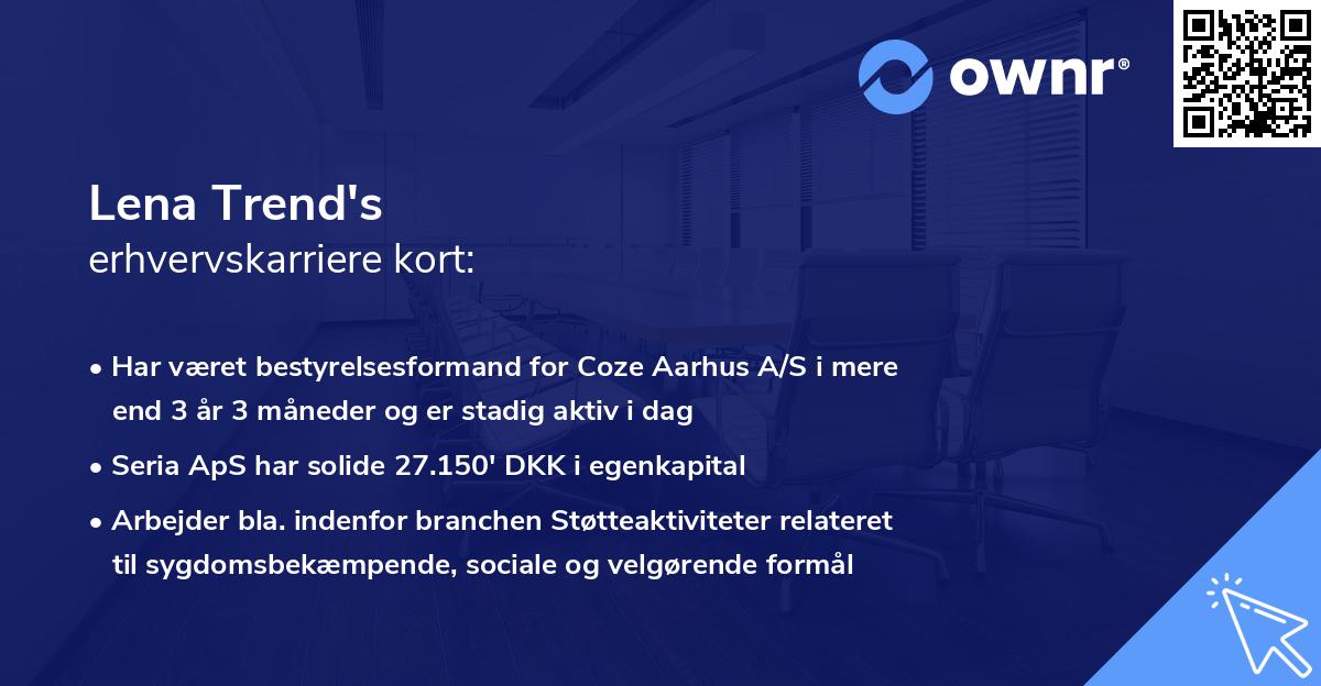 Lena Trend's erhvervskarriere kort