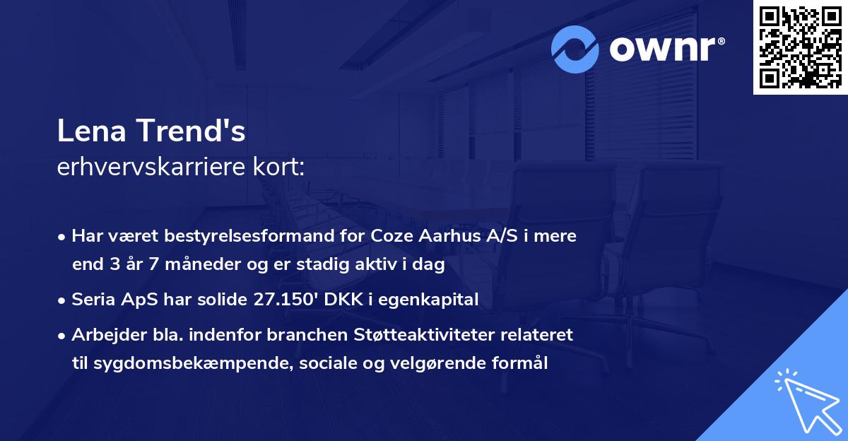 Lena Trend's erhvervskarriere kort