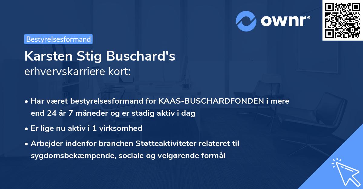Karsten Stig Buschard's erhvervskarriere kort