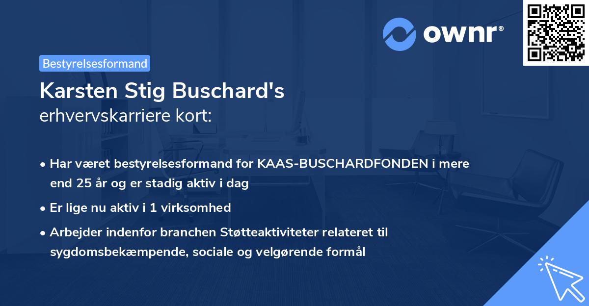 Karsten Stig Buschard's erhvervskarriere kort