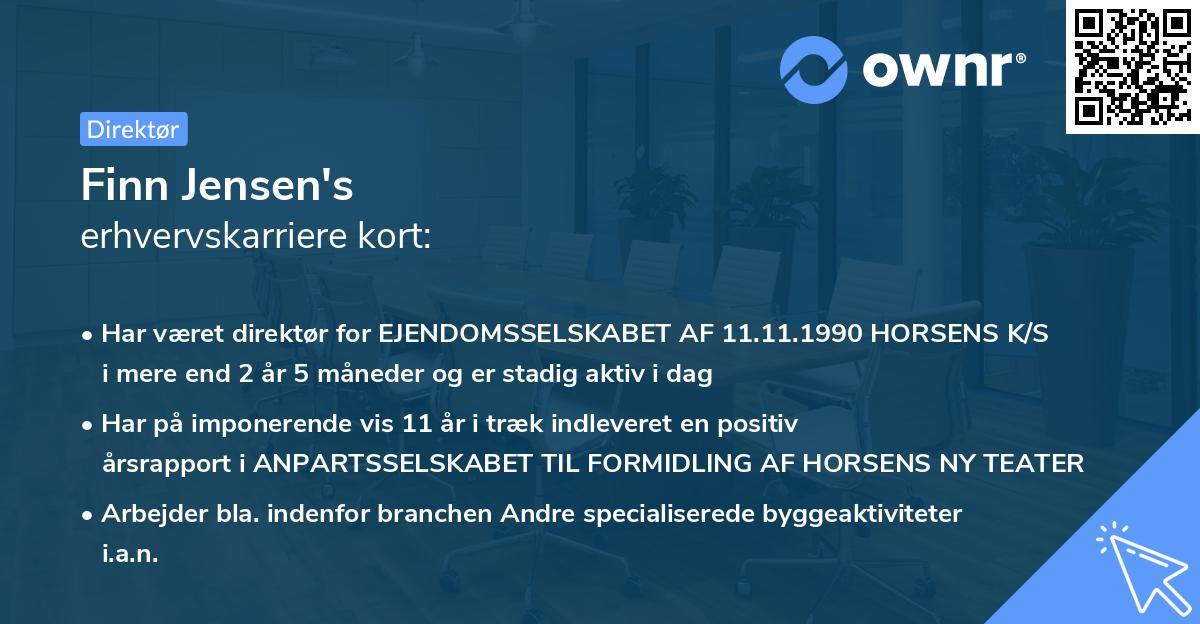Finn Jensen's erhvervskarriere kort